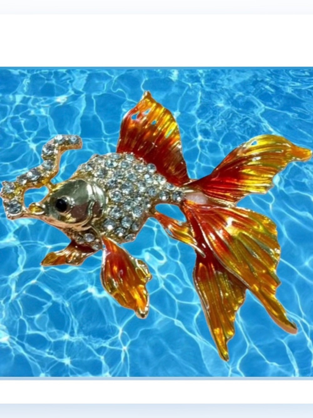 Goldfish Bling Brooch